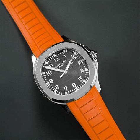 patek philippe orange rubber strap|patek strap catalogue.